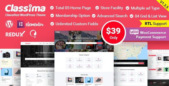 Classima Theme 2.1.12 Free Download Ads Nulled