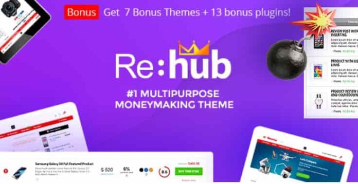 Rehub Theme 17.9 Affiliate Marketing, Multi Vendor Store, Community