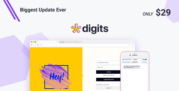 Digits plugin 7.9.2.6 Nulled + Addons Mobile Number Signup and Login
