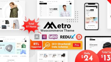 Metro WordPress Theme 2.1 Free Download Minimal WooCommerce