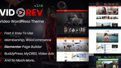 VidoRev Theme 2.9.9.9.9.4 Nulled Video WordPress