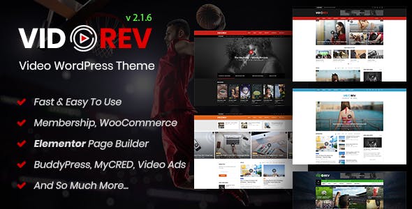 VidoRev Theme 2.9.9.9.9.4 Nulled Video WordPress