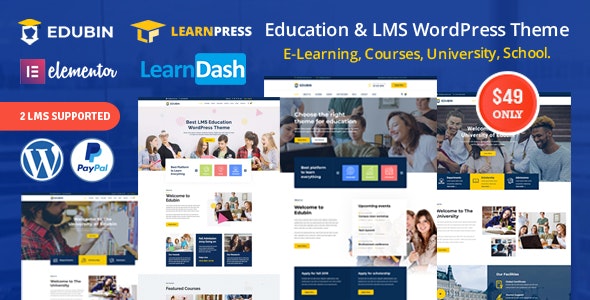 Edubin WordPress Theme 8.12.15 Education LMS